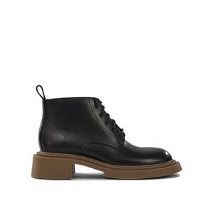 LOEWE Leather Lace-Up Ankle Boots Men BLACK Sneakers